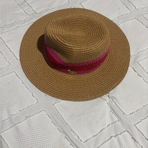 Juicy Couture Brown and Pink Straw Hat
